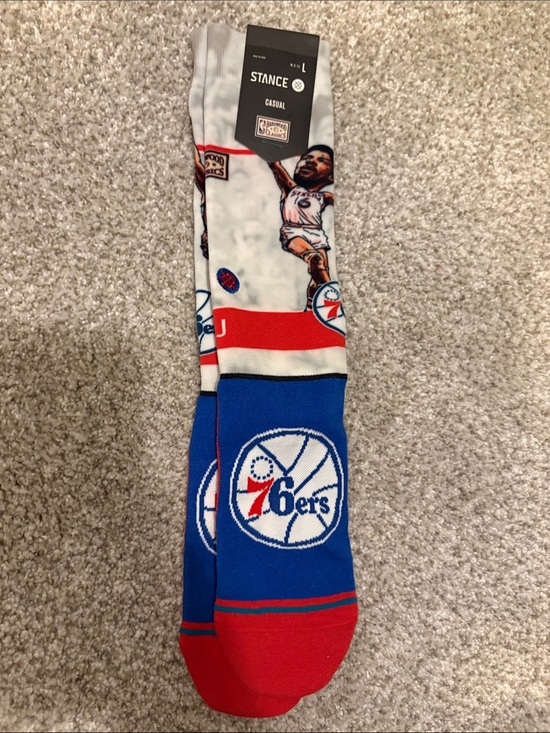 Stance Other - Stance 76ers Dr. J Graphic Crew Socks - size L, casual fit